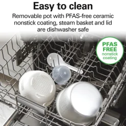 8 Cup Capacity (Cooked) Rice Cooker & Food Steamer