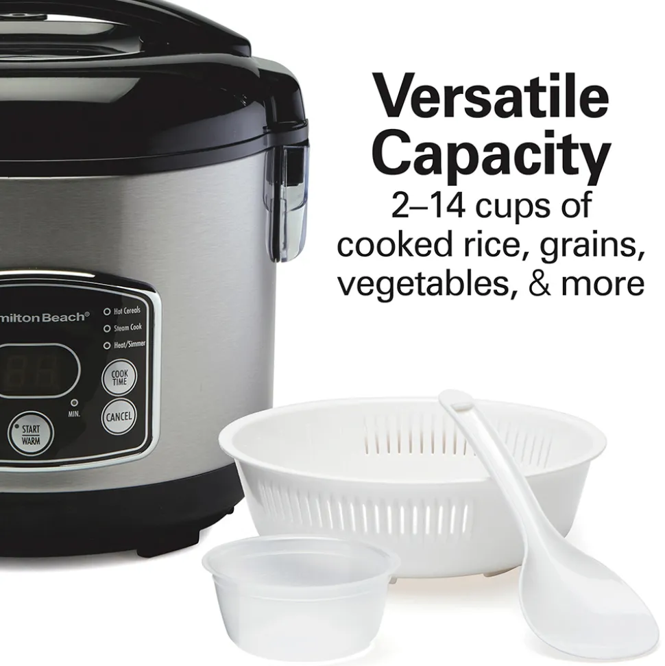 2-14 Cup Capacity (Cooked) Rice/Hot Cereal Cooker