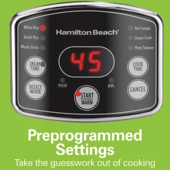 2-14 Cup Capacity (Cooked) Rice/Hot Cereal Cooker