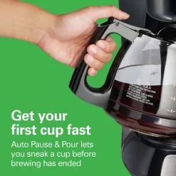 12 Cup Coffee Maker with Stainless Steel Accents