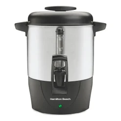40 Cup Coffee Urn, Black & Stainless