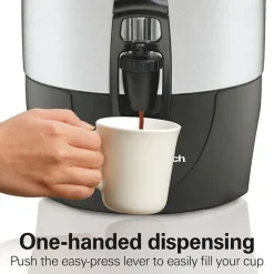 40 Cup Coffee Urn, Black & Stainless