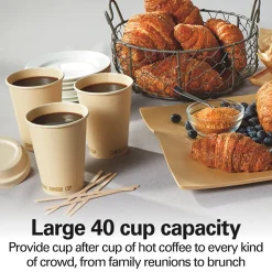 40 Cup Coffee Urn, Black & Stainless