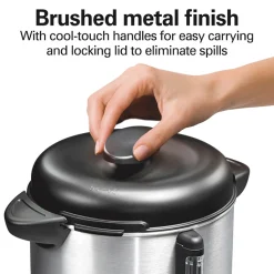 40 Cup Coffee Urn, Black & Stainless