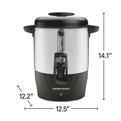 40 Cup Coffee Urn, Black & Stainless
