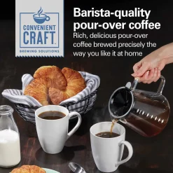 8 Cup Convenient Craft™ Automatic or Manual Pour-Over Coffee Brewer, White