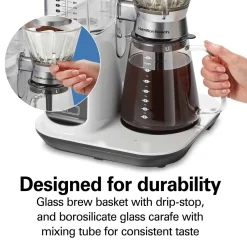 8 Cup Convenient Craft™ Automatic or Manual Pour-Over Coffee Brewer, White