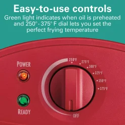 8 Cup Deep Fryer, Red