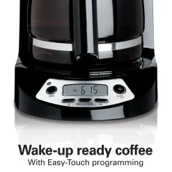 12 Cup Programmable Coffee Maker with 3 Settings