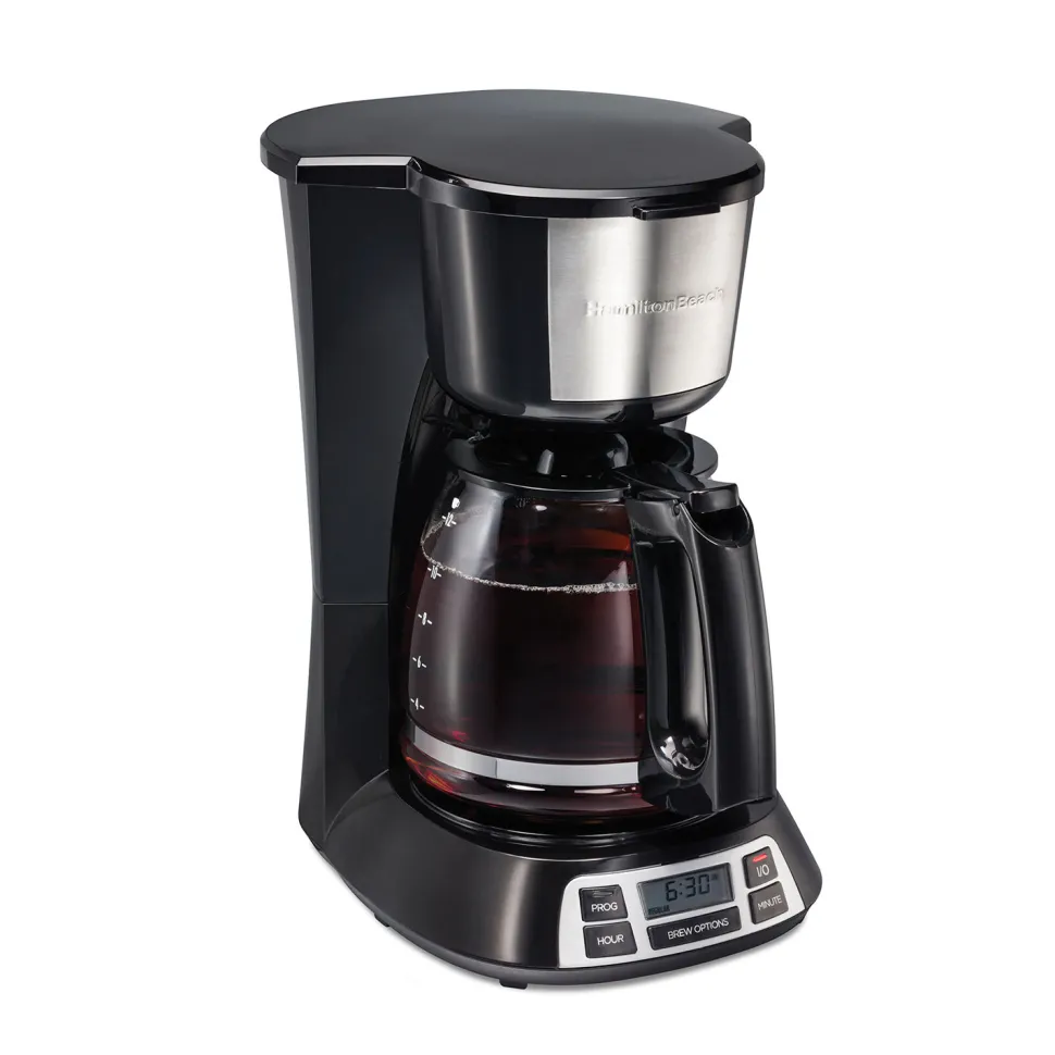 12 Cup Programmable Coffee Maker, Stainless Steel Accents