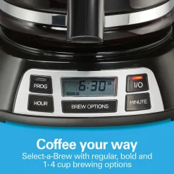 12 Cup Programmable Coffee Maker, Stainless Steel Accents