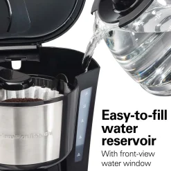 12 Cup Programmable Coffee Maker, Stainless Steel Accents