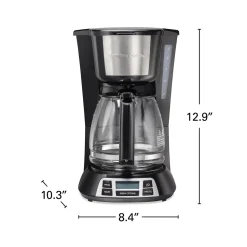 12 Cup Programmable Coffee Maker, Stainless Steel Accents