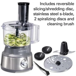 10 Cup Spiralizing Food Processor, Silver
