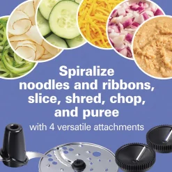 10 Cup Spiralizing Food Processor, Silver
