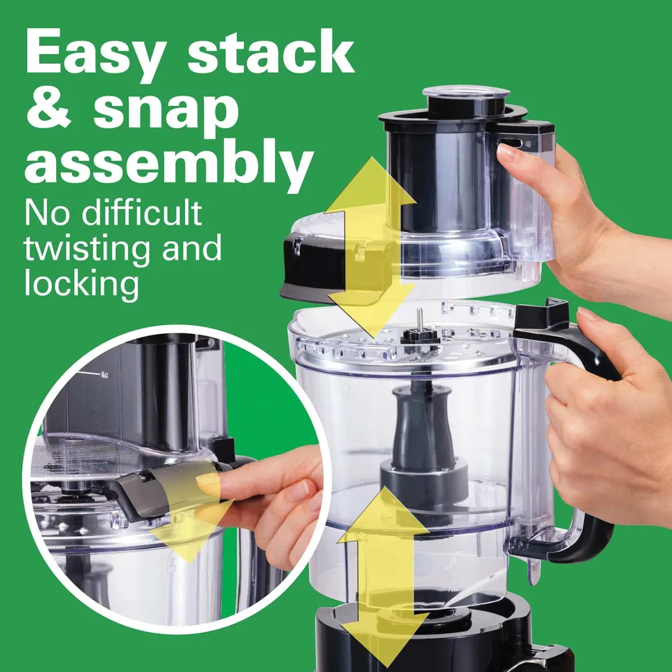 12 Cup Stack & Snap™ Food Processor