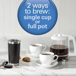 12 Cup 2-Way Programmable Coffee Maker White