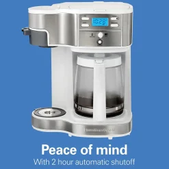 12 Cup 2-Way Programmable Coffee Maker White