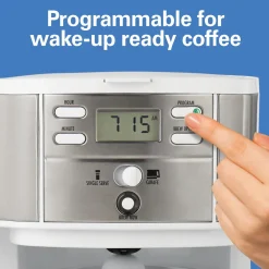 12 Cup 2-Way Programmable Coffee Maker White