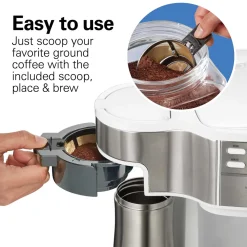 12 Cup 2-Way Programmable Coffee Maker White