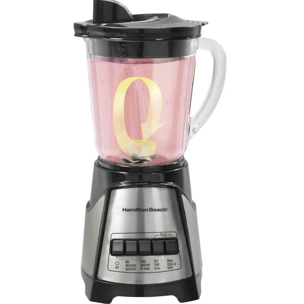 12 Function Blender & Chopper with Mess-free 40oz Glass Jar, 700W Black & Stainless