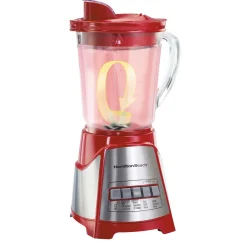 12 Function Blender & Chopper with 40oz Glass Jar, 700W Red
