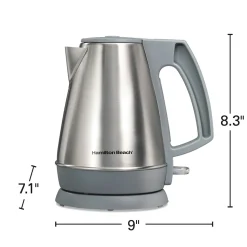 1 Liter Electric Kettle, Gray & Stainless