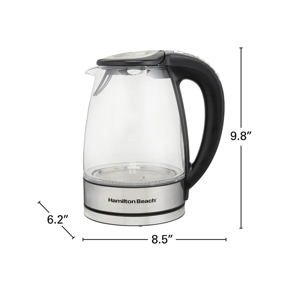 1.7 Liter Variable Temperature Glass Kettle