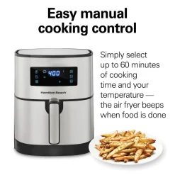 5.8 Quart/5.5 Liter Digital Air Fryer with Nonstick Basket