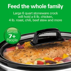 6 Quart Oval Slow Cooker
