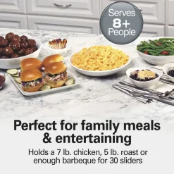 7 Quart Programmable Slow Cooker, Red