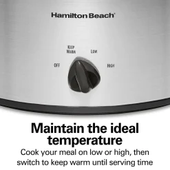 6 Quart Slow Cooker Chrome