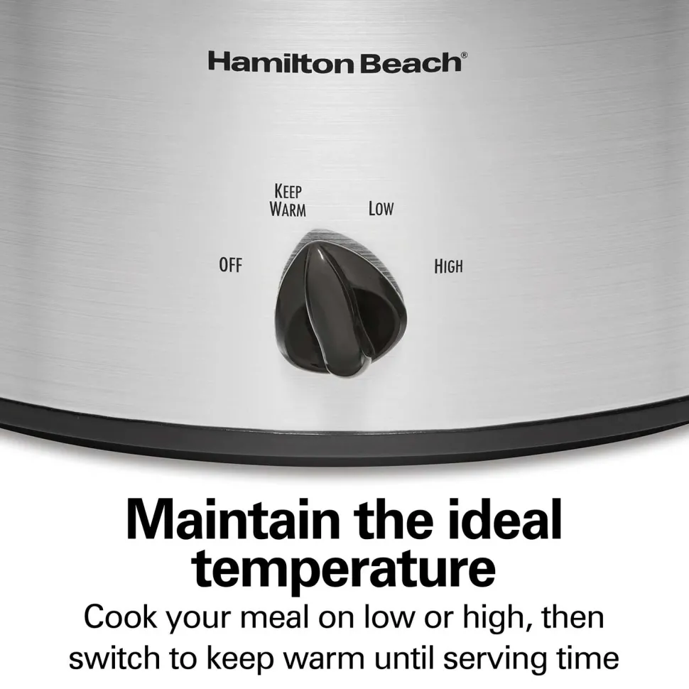 6 Quart Slow Cooker Chrome