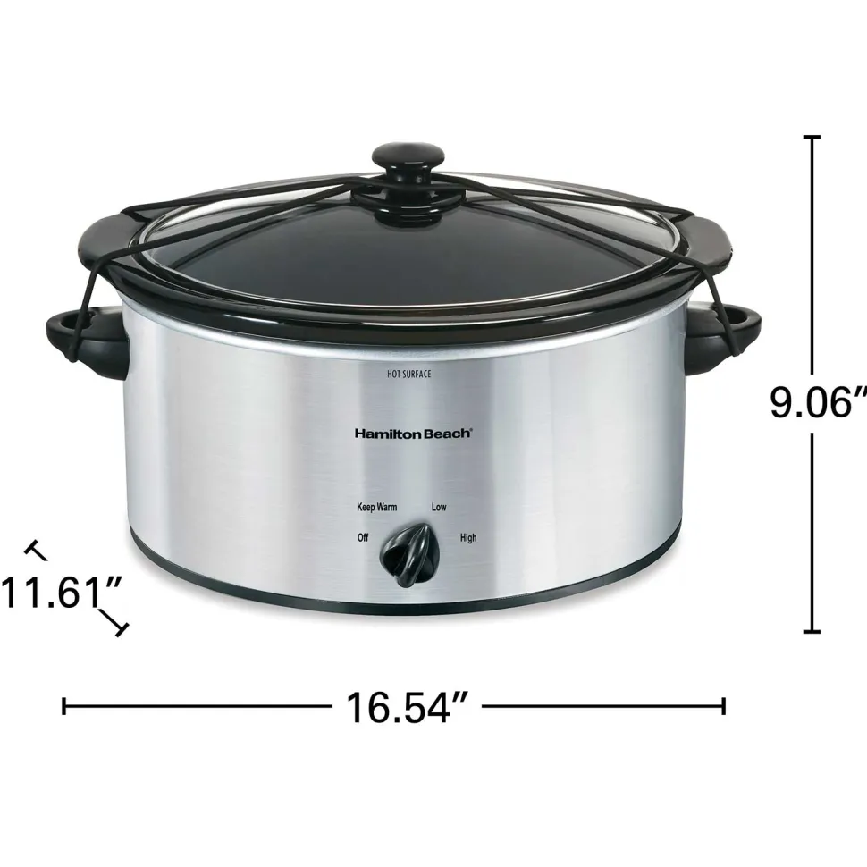 6 Quart Slow Cooker Chrome