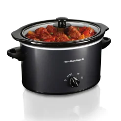 3 Quart Slow Cooker, Matte Black