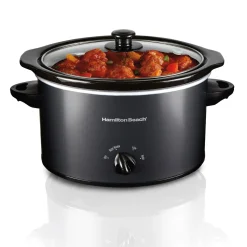 3 Quart Slow Cooker, Matte Black