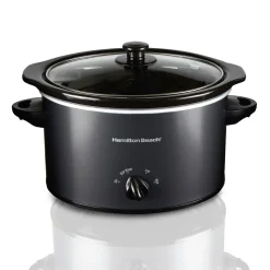3 Quart Slow Cooker, Matte Black