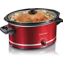 8 Quart Slow Cooker, Red