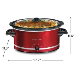 8 Quart Slow Cooker, Red