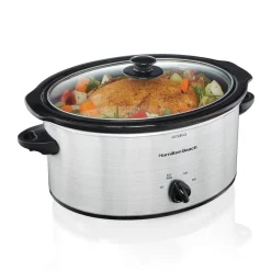 5 Quart Slow Cooker, Silver