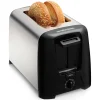 2 Slice Metal Toaster, Black