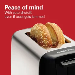 2 Slice Metal Toaster, Black