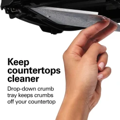 2 Slice Metal Toaster, Black