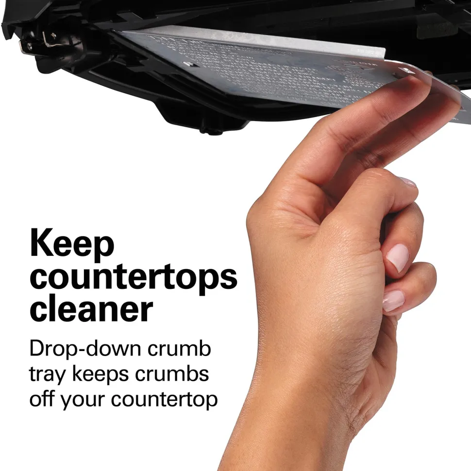 2 Slice Metal Toaster, Black