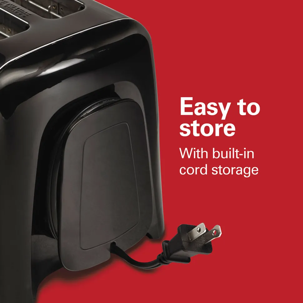 2 Slice Metal Toaster, Black