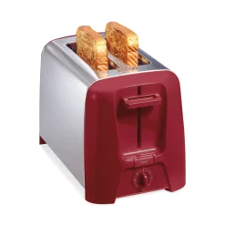 2 Slice Metal Toaster, Red