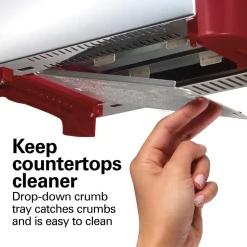 2 Slice Metal Toaster, Red