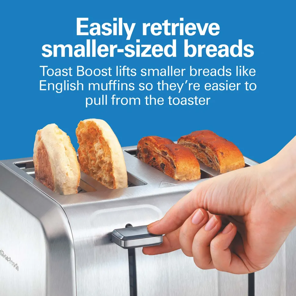 4 Slice Metal Toaster with Extra-Wide Slots
