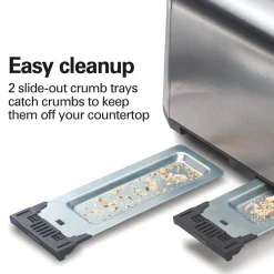 4 Slice Metal Toaster with Extra-Wide Slots