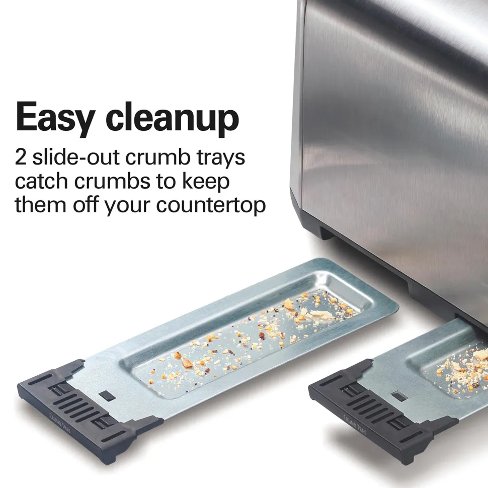 4 Slice Metal Toaster with Extra-Wide Slots